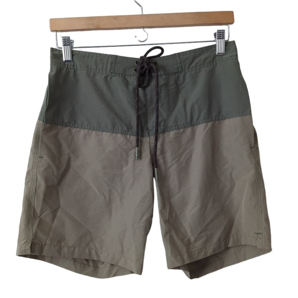 Burton Men's Swim Trunks Color Block Board‎ Shorts Sand Green Creekside Short 28